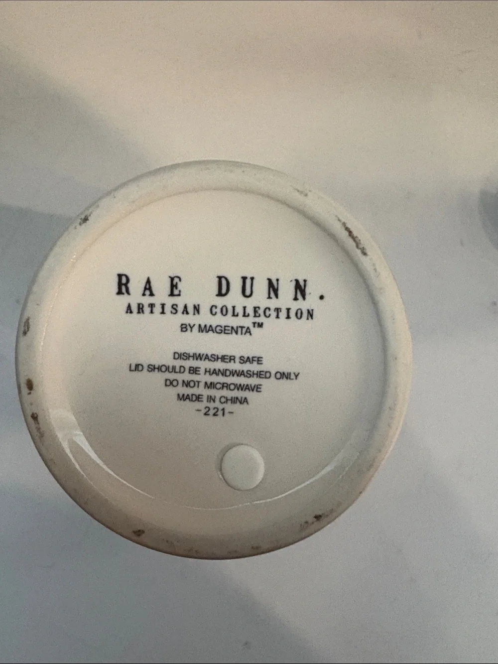 Rae Dunn MOTHER OF DOGS Ceramic Travel Tumbler Mug Black Lid